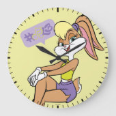 Lola Sitting Große Wanduhr (Vorderseite)