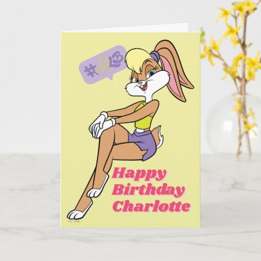 Lola Sitting Karte (Gelbe Blume)