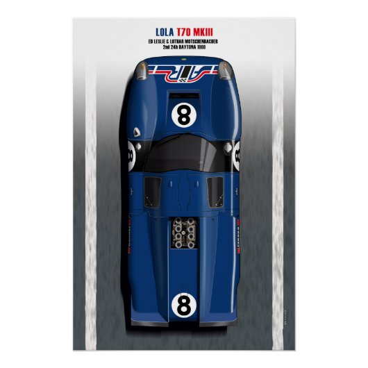 Lola T70 AIR Daytona 24 Hours 1969 Poster (Vorderseite)