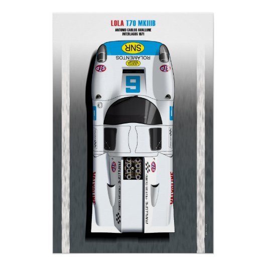 Lola T70 Avallone Interlagos 1971 Poster (Vorderseite)