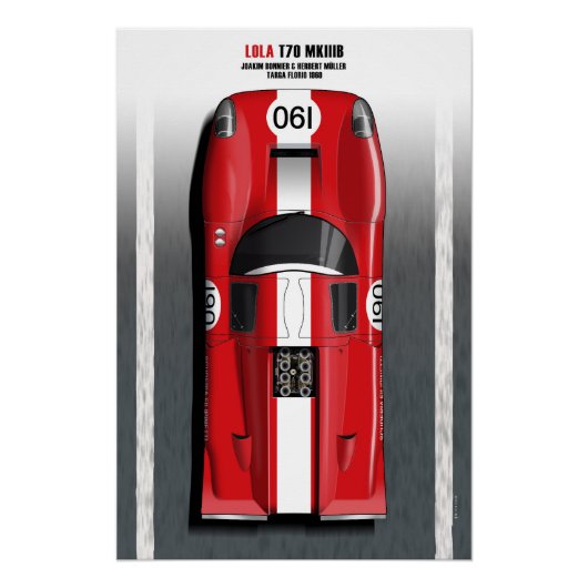 Lola T70 Filipinetti Targa Florio 1969 Poster (Vorderseite)
