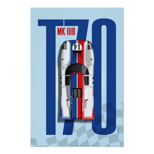 Lola T70 No.14 Valvoline Top Tribute Poster (Vorderseite)