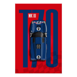 Lola T70 No.8 AIR Top Tribute Poster