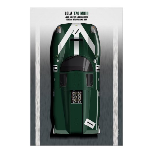 Lola T70 P1 Nurburgring 1967 Poster (Vorderseite)