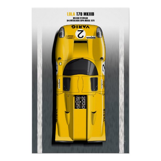 Lola T70 Varig Copa Brasil 1970 Poster (Vorderseite)