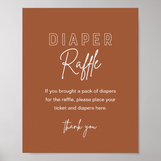 LOLA Terracotta Diaper Raffle Baby Showspiel Poster (Vorne)