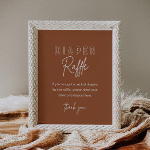 LOLA Terracotta Diaper Raffle Baby Showspiel Poster