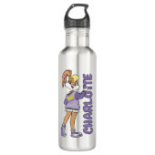 Lola TUNE SQUAD™ Varsity Herz Edelstahlflasche (Vorderseite)