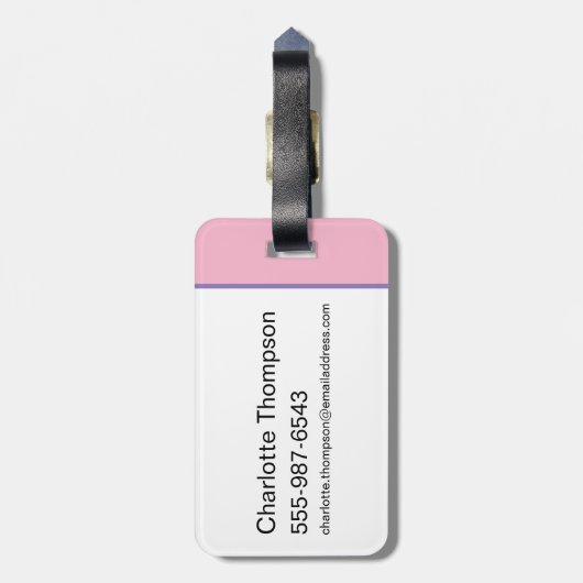 Lola TUNE SQUAD™ Varsity Herz Gepäckanhänger (Rückseite vertikal)