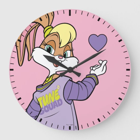 Lola TUNE SQUAD™ Varsity Herz Große Wanduhr (Vorderseite)