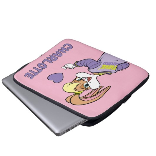 Lola TUNE SQUAD™ Varsity Herz Laptopschutzhülle (Vorne Knopf)