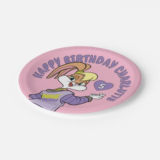 Lola TUNE SQUAD™ Varsity Herz Pappteller (Schrägansicht)