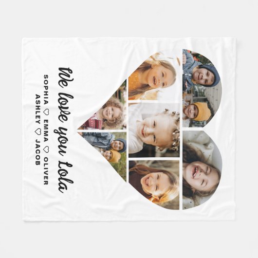 Lola We Liebe Sie 7 Foto Collage Fleecedecke (Vorderseite (Horizontal))