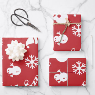 Lolailo 12 Frohe Weihnachten/Feliz Navidad Geschenkpapier Set