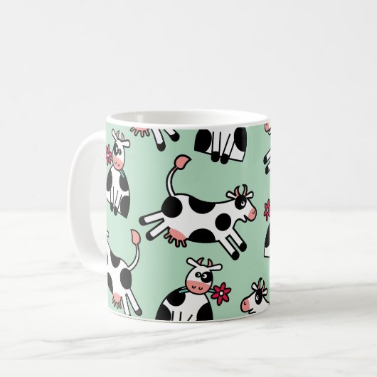Lolailo 22 Blume Power Kuh Kaffeetasse (Vorderseite Links)
