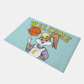 Lola's Basketball-Spin Fußmatte (Schrägansicht)