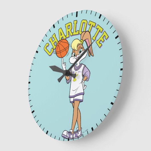 Lola's Basketball-Spin Große Wanduhr (Winkel)