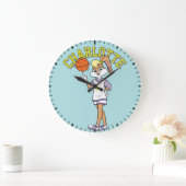 Lola's Basketball-Spin Große Wanduhr (Zuhause)