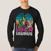 Lolasaurus T Rex Dinosaur Lola Saurus Familie T-Shirt (Vorderseite)