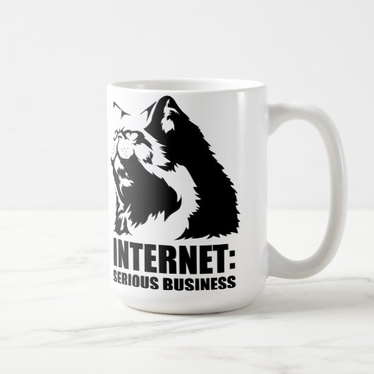 lolcat das Internet ist ernstes Geschäft Kaffeetasse (Rechts)