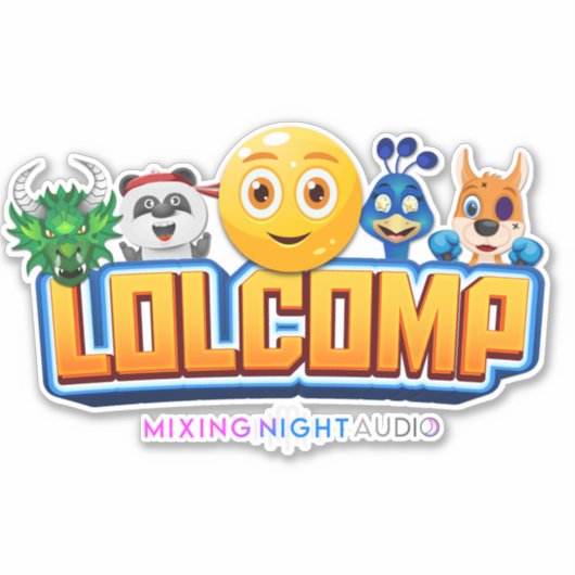 LOLCOMP Custom-Cut Vinyl Sticker (Vorderseite)