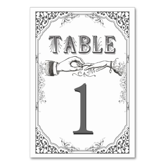 LOld Viktorianische Tischnummern (Rückseite)