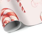 Lolipop Christmas Candy Merry Christmas Geschenkpapier (Rolleneckpunkt)