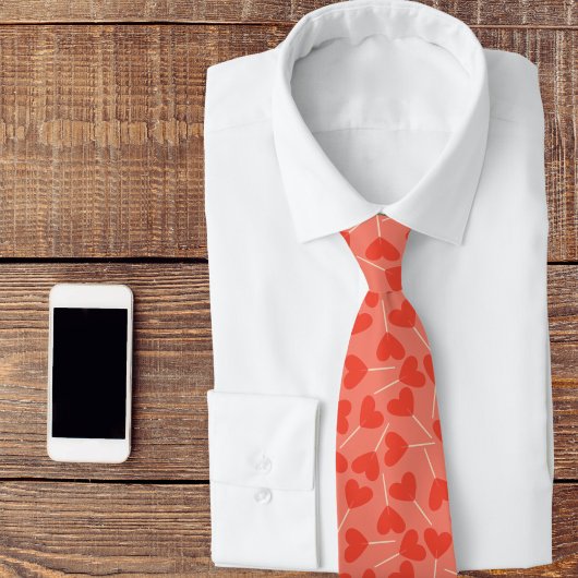 Lolipop Sucker Hearts Personalizable Krawatte