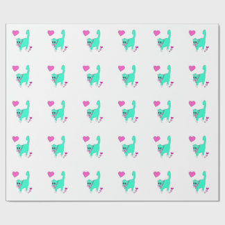 Lolita Dream Cat Wrapping Paper - Hand-Drawn  Geschenkpapier