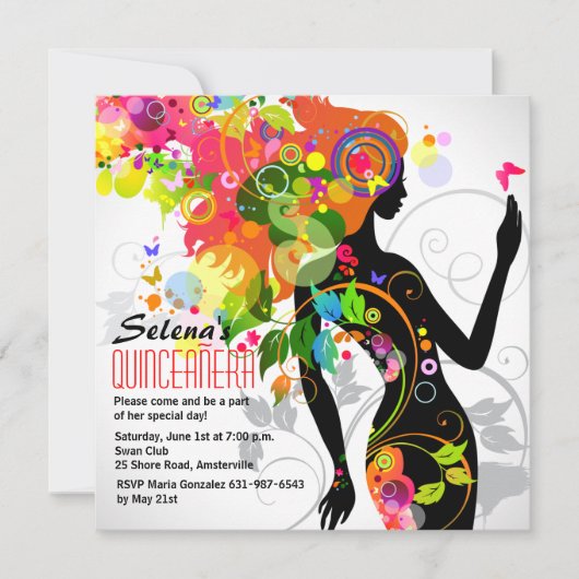 Lolita Quinceanera Einladung (Vorderseite)