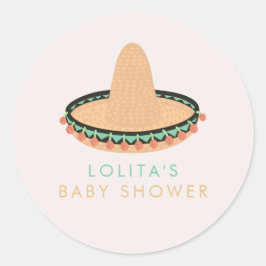 LOLITA Taco Bout a Baby Fiesta Baby Shower Runder Aufkleber