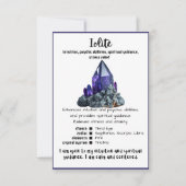 Lolite Crystal Meaning Card Einladung (Vorderseite)
