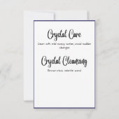 Lolite Crystal Meaning Card Einladung (Rückseite)