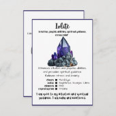 Lolite Crystal Meaning Card Einladung (Vorne/Hinten)