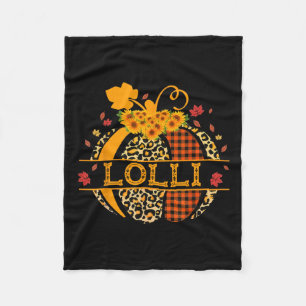 Lolli Leopard Floral Pumpkin Herbst Thanksgiv Fleecedecke