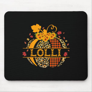 Lolli Leopard Floral Pumpkin Herbst Thanksgiv Mousepad