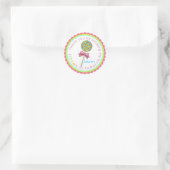 Lolli Lollipop - Hot Colors Runder Aufkleber (Tasche)