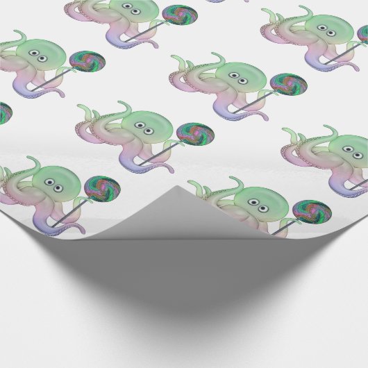 Lolli-Pop Octopus Geschenkpapier (Ecke)