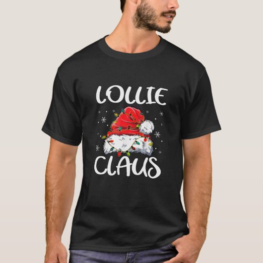 Lollie Claus Christmas Pajama Familie Matching Xma T-Shirt (Vorderseite)