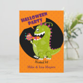 LolliMonster-Halloween-Party Einladung (Stehend Vorderseite)