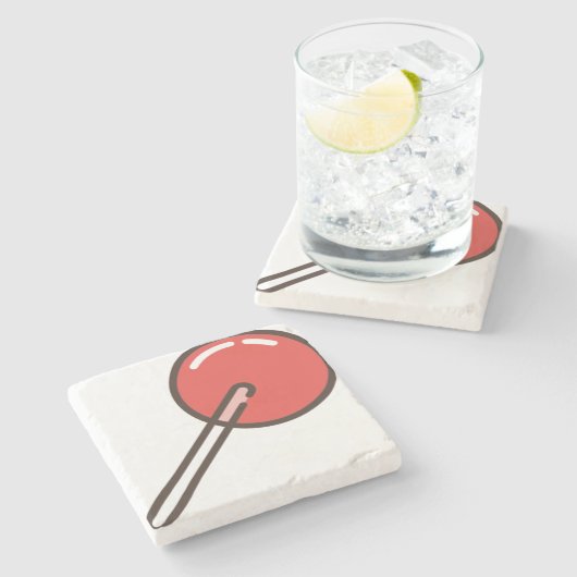 Lollipop-1 Steinuntersetzer (Seitenansicht)