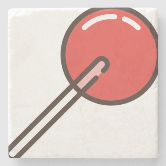 Lollipop-1 Steinuntersetzer (Vorderseite)