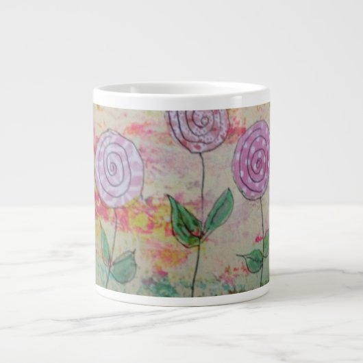 Lollipop-Blume Jumbo-Tasse (Vorderseite)