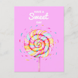 Lollipop Candy Illustration Haben einen süßen Tag Postkarte
