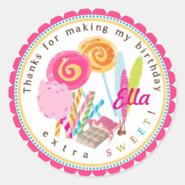 Lollipop Candy Land Birthday Stickers