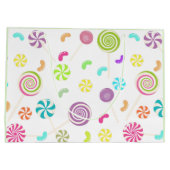 Lollipop Candy Muster Custom Gift Bag Große Geschenktüte (Rückseite)