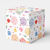 Lollipop Candy Pattern farbenfroh Geschenkschachtel (Rückseite)