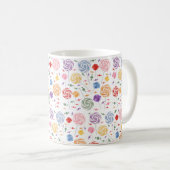 Lollipop Candy Pattern farbenfroh Kaffeetasse (VorderseiteRechts)