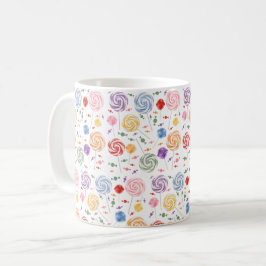 Lollipop Candy Pattern farbenfroh Kaffeetasse