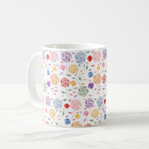 Lollipop Candy Pattern farbenfroh Kaffeetasse